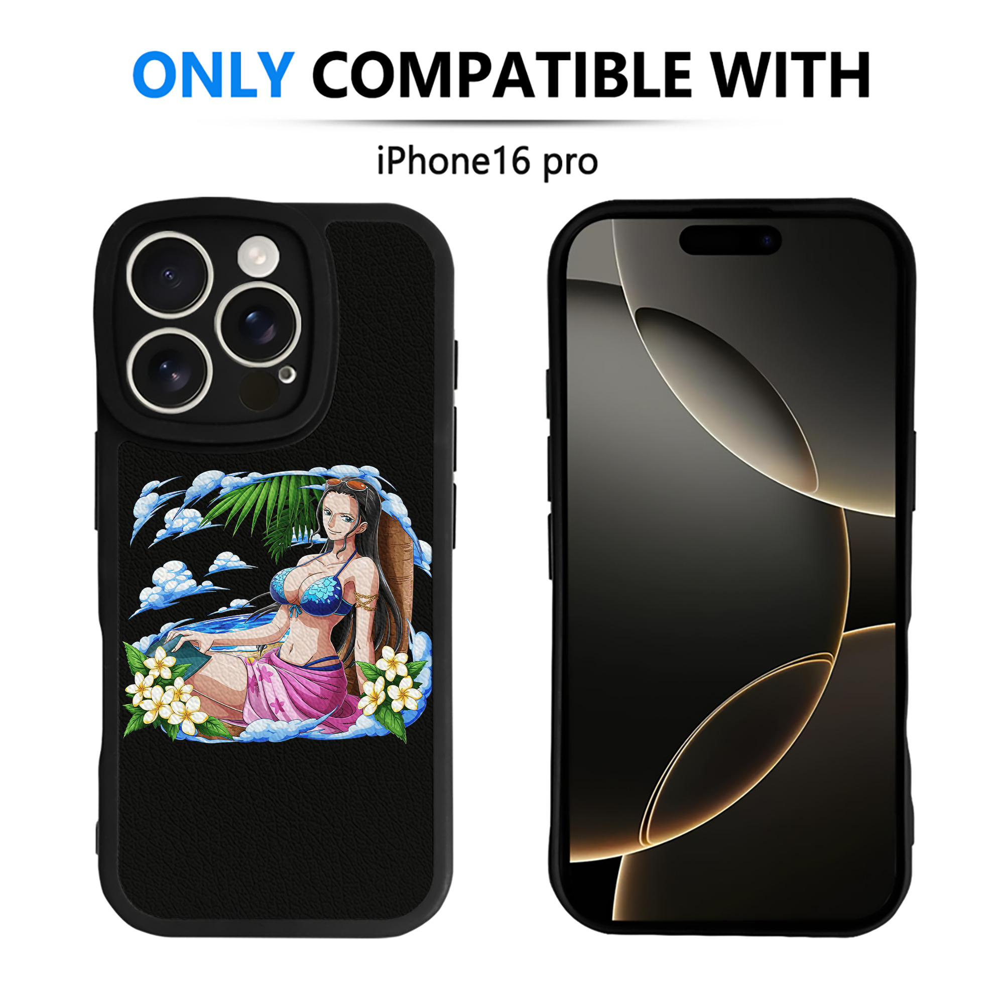 （画像用） ワンピース ニコ・ロビン ONE PIECE Nico Robin 【iPhone 16シリーズ対応】シリコンスマホケース（レザー調） 材質：シリコン